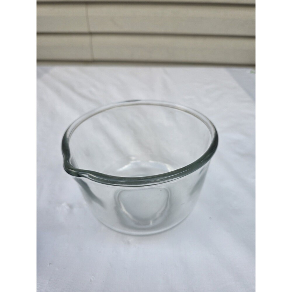 Glasbake Sunbeam Mixmaster Clear Glass Bowl With Spout Model MMA 6.5 inch